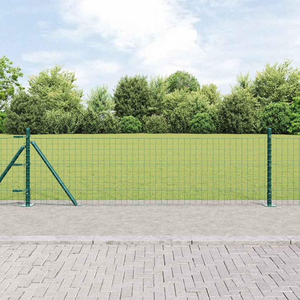 vidaXL Hekpalen 26 st Ø32 mm 80 cm gegalvaniseerd staal groen