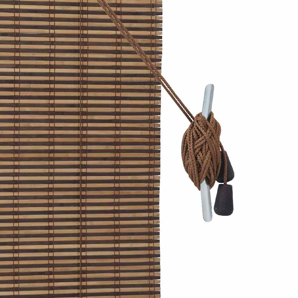 vidaXL Raambuiten & Gordijnen met gordijnen Bruin 60 x 160 cm Bamboe