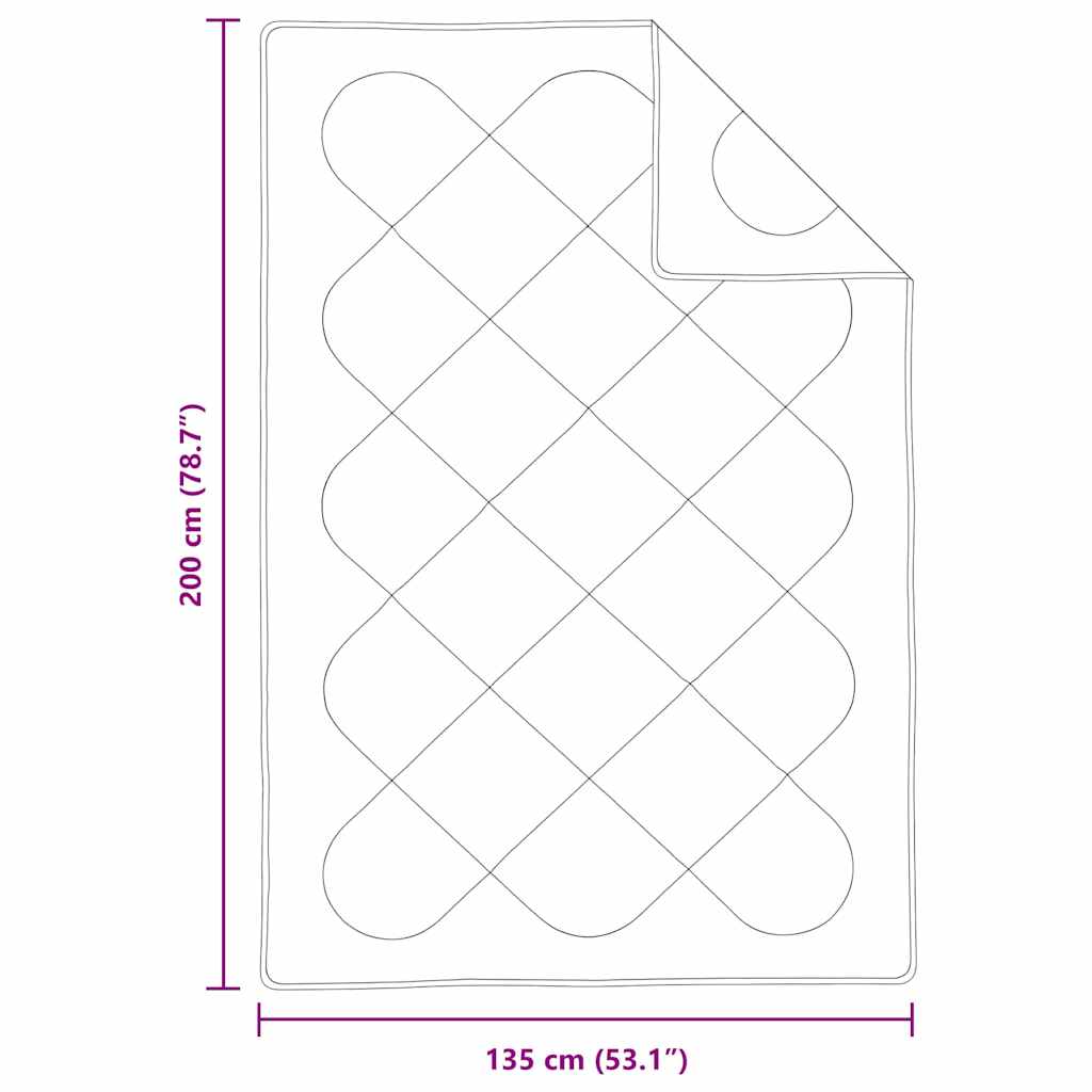 vidaXL Dekens & Duvets Wit 135 x 200 cm Microvezel