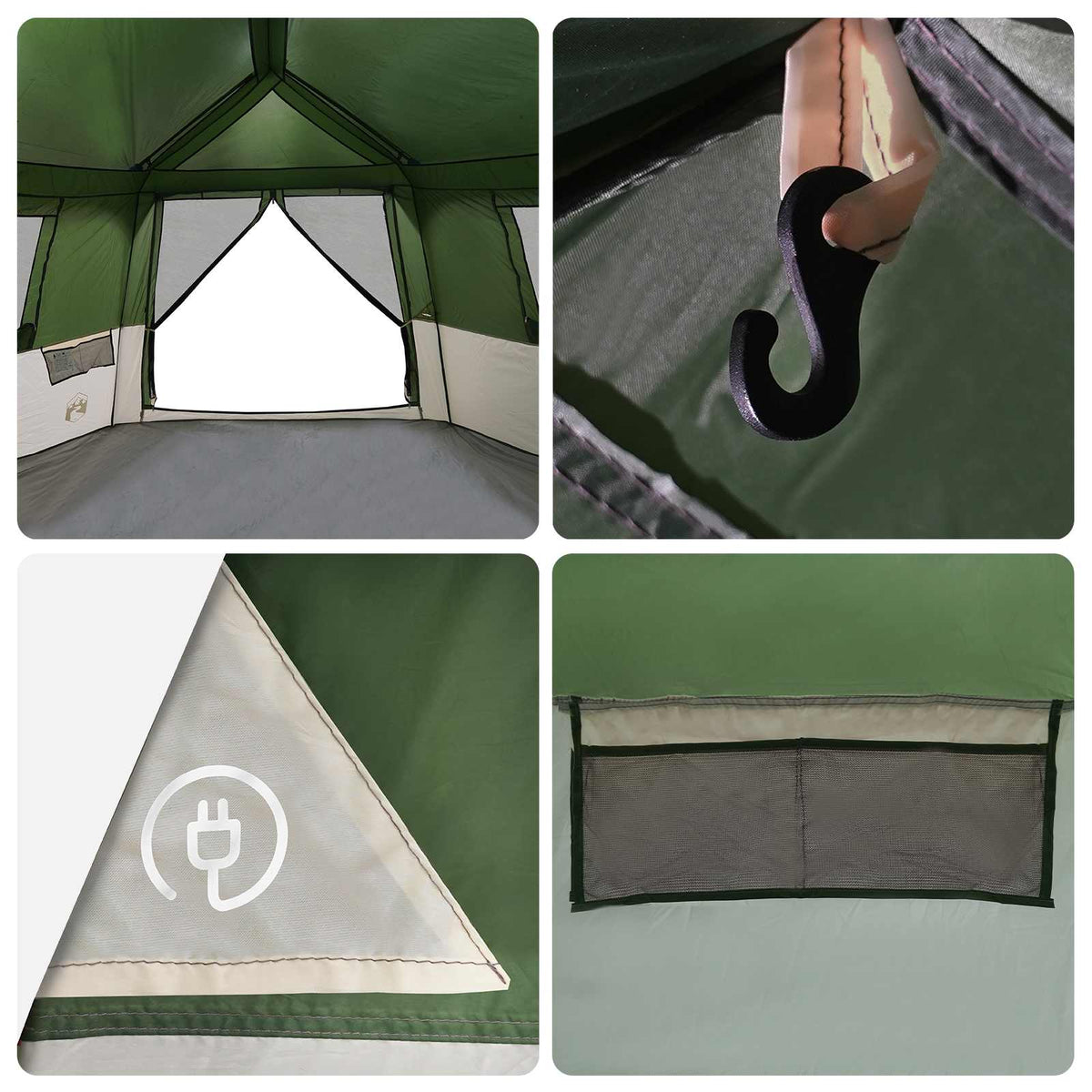 vidaXL Directe Tent met opslag ALTA Groen 458 x 400 x 230 cm Staal