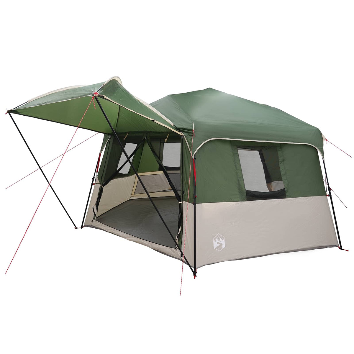 vidaXL Directe Tent met opslag ALTA Groen 458 x 400 x 230 cm Staal