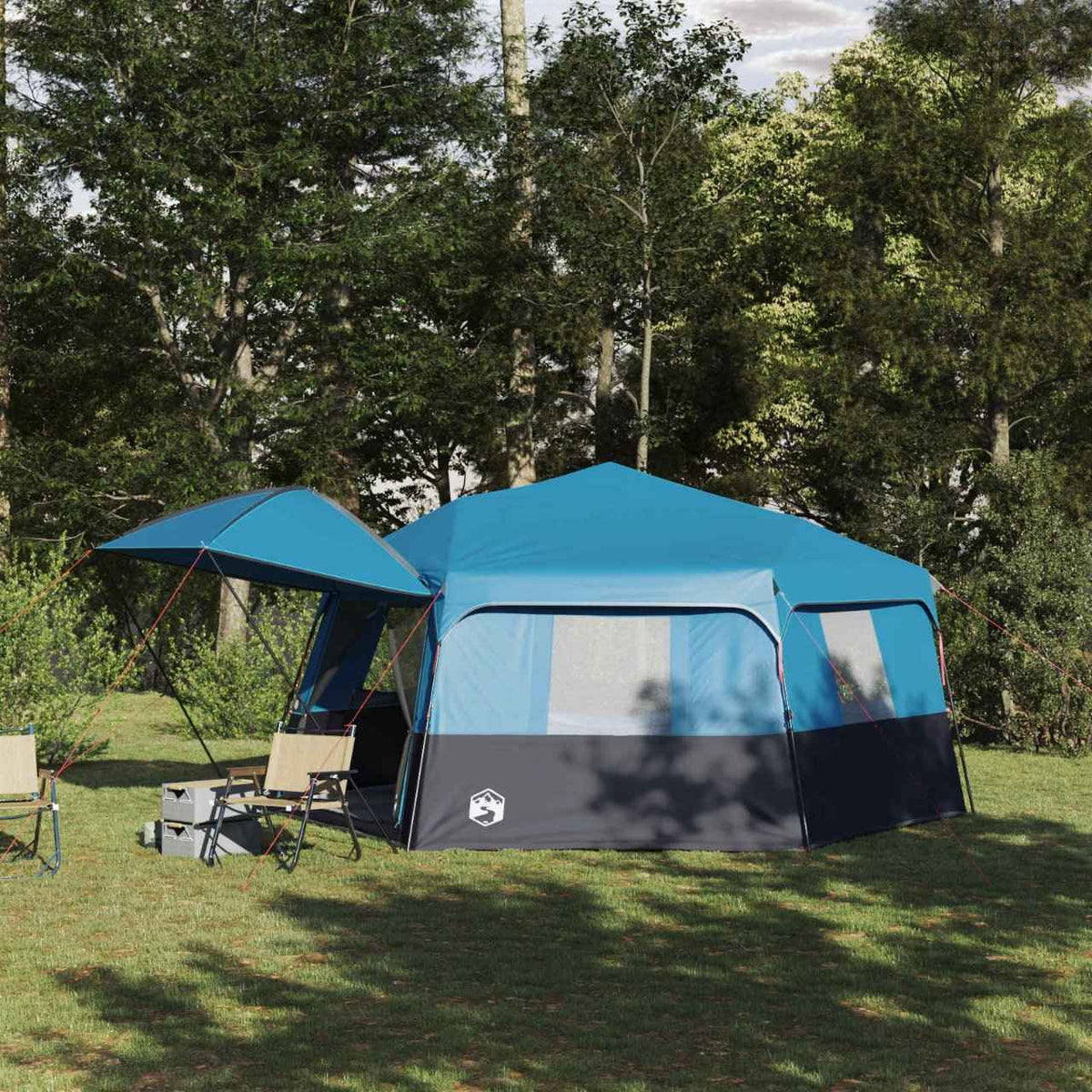 vidaXL Directe Tent met opslag ALTA Groen 458 x 400 x 230 cm Staal