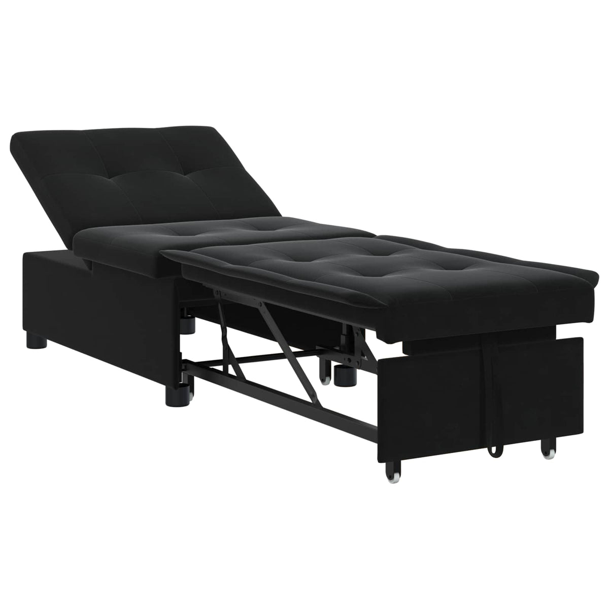vidaXL 3-in-1 Uittrekbaar Sofabed Blauw Fluweel