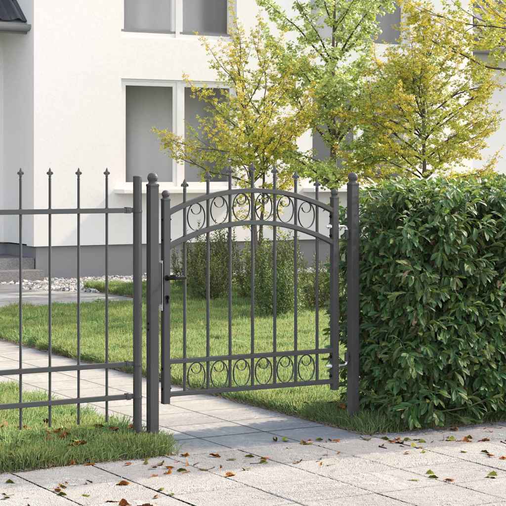 vidaXL Poort met speerpunten 100x100 cm staal groen