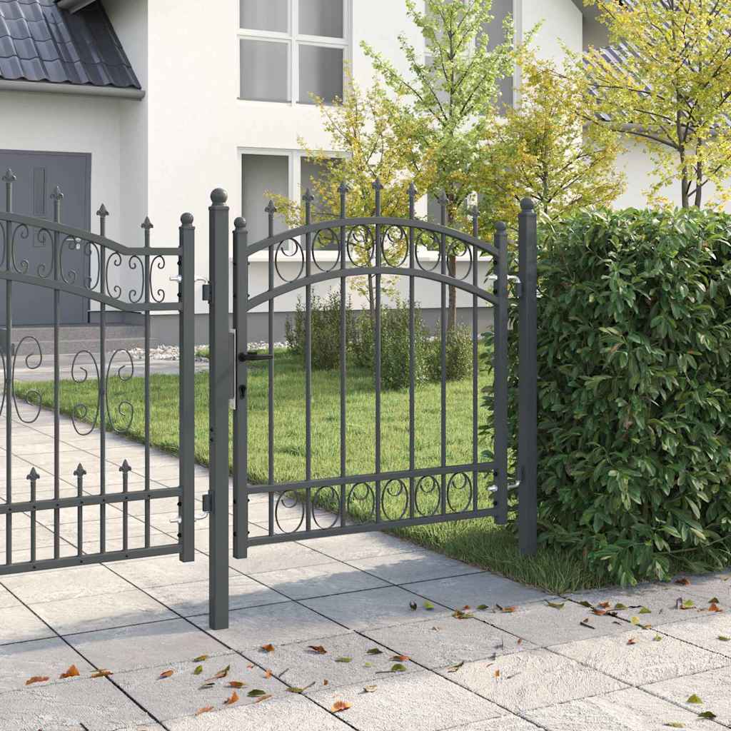 vidaXL Poort met speerpunten 100x100 cm staal groen