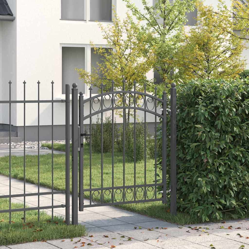 vidaXL Poort met speerpunten 100x100 cm staal groen