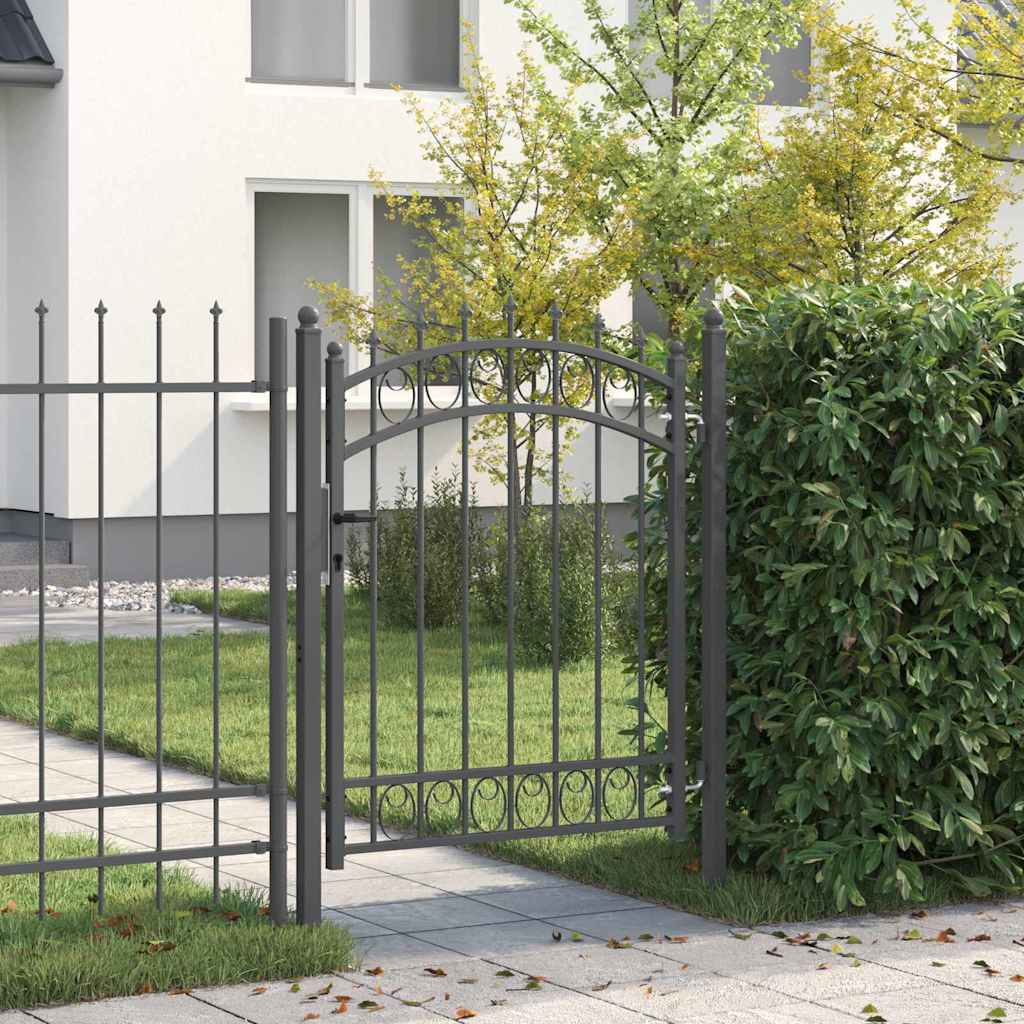 vidaXL Poort met speerpunten 100x100 cm staal groen