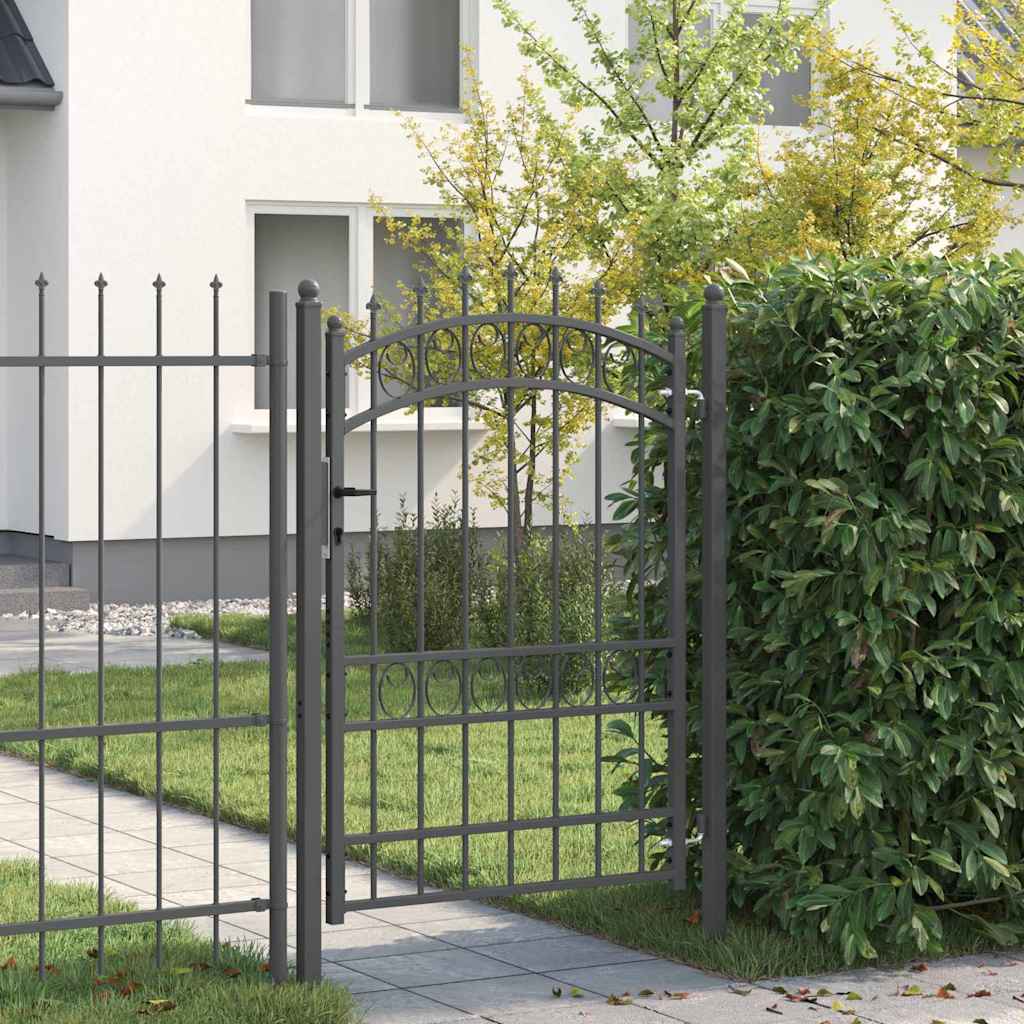 vidaXL Poort met speerpunten 100x100 cm staal groen