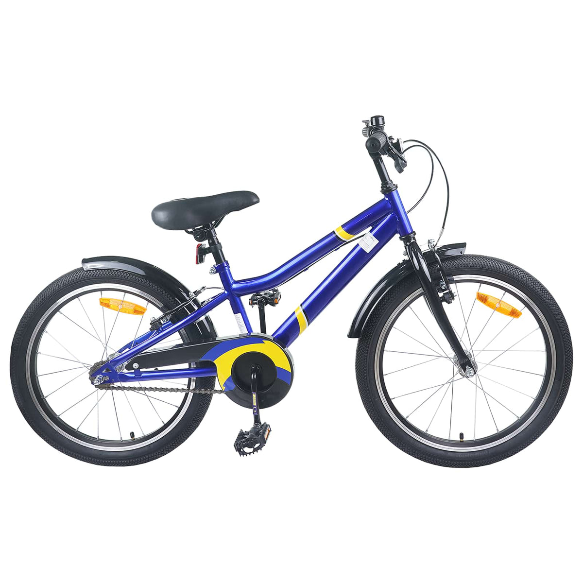 vidaXL Kinderfiets 20 Inch voor 6-11 jaar oud Blauw Wit