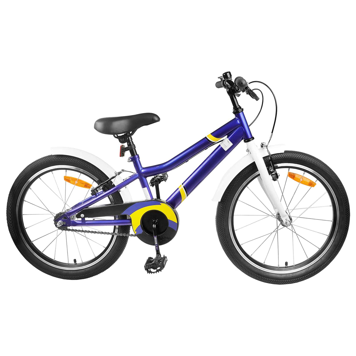 vidaXL Kinderfiets 20 Inch voor 6-11 jaar oud Blauw Wit