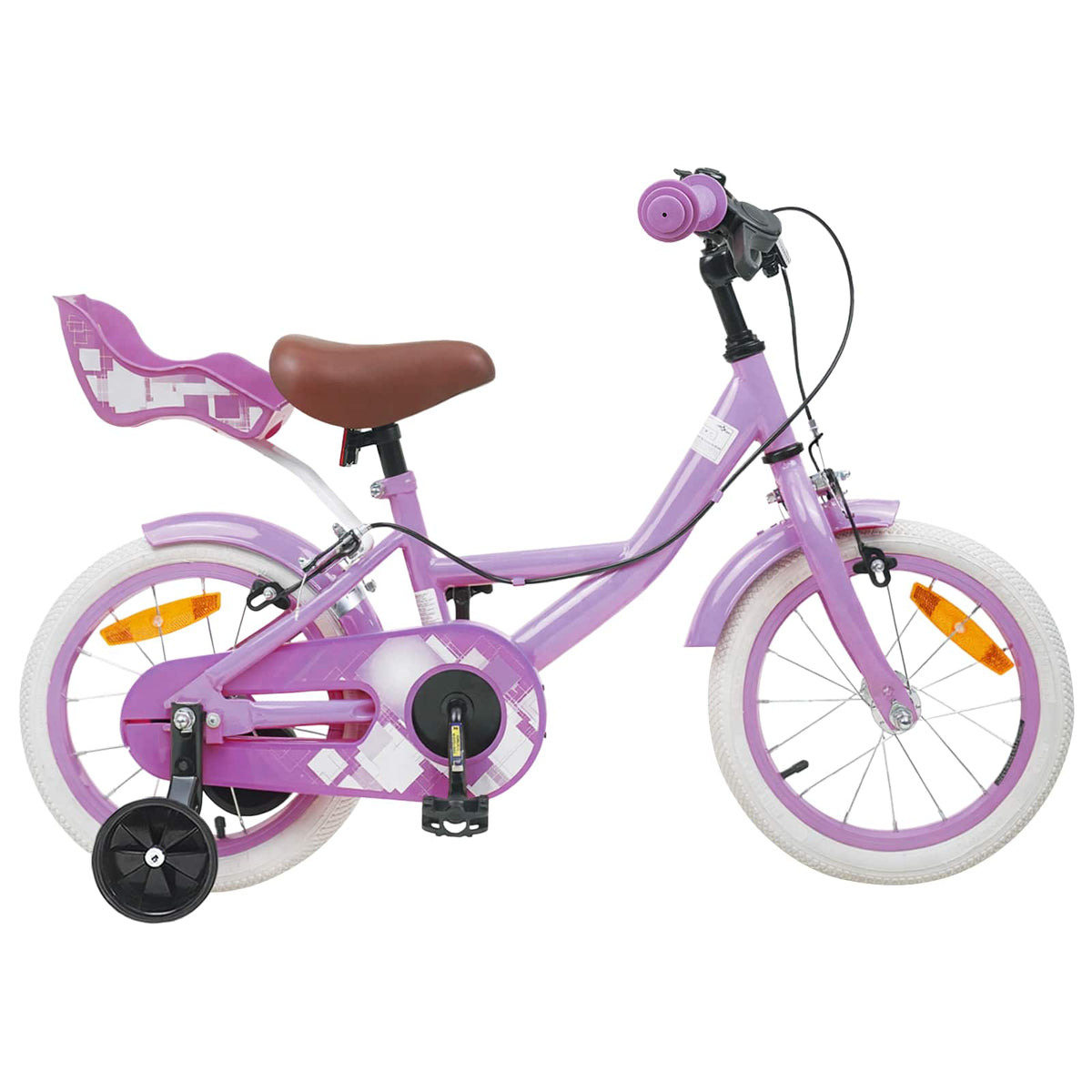 vidaXL Kinderfiets 12 Inch voor 2-4 jaar oud Lichtroze