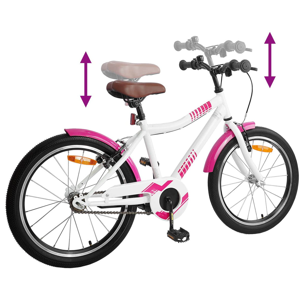 vidaXL Kinderfiets 20 Inch voor 6-11 jaar oud Roze
