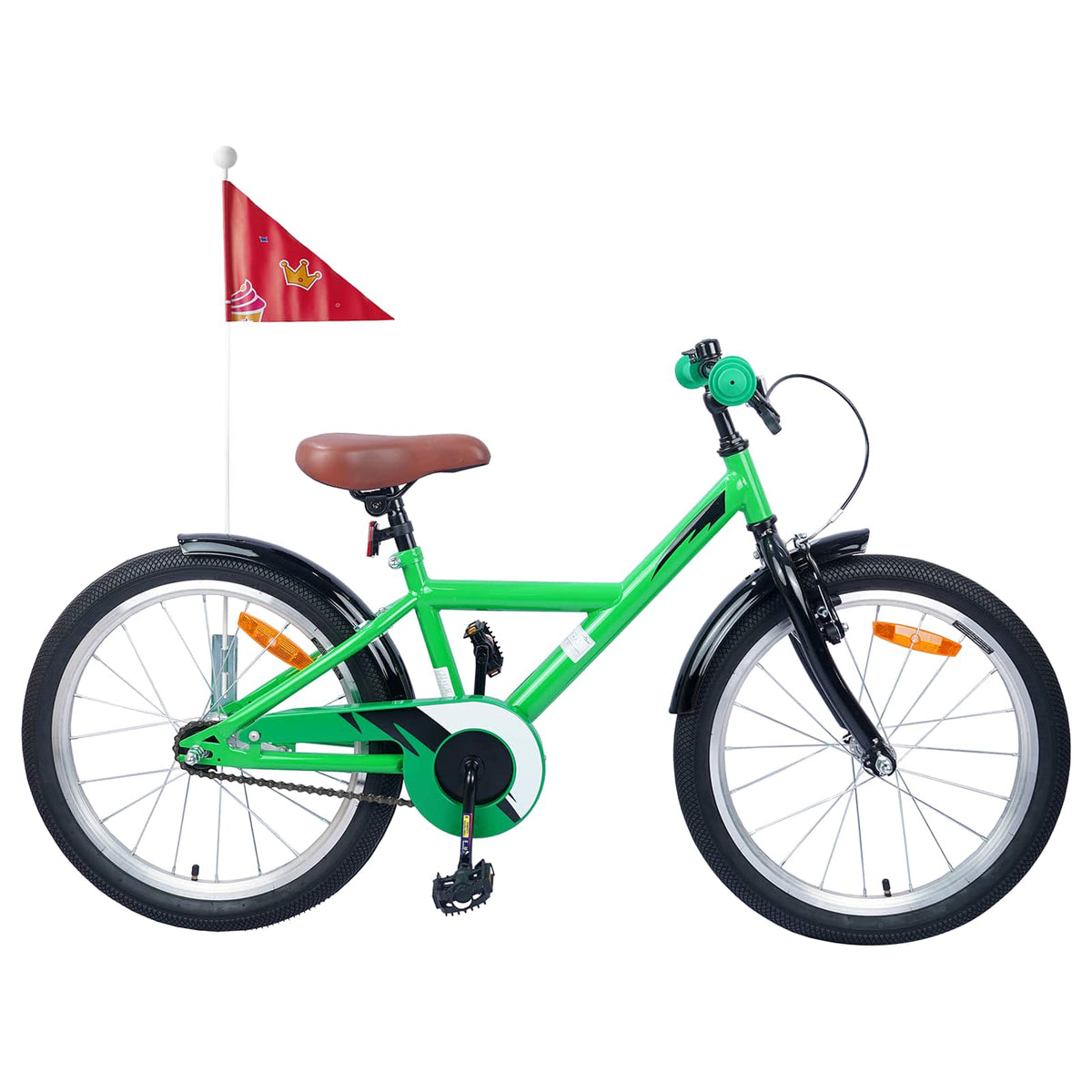 vidaXL Kinderfiets 20 Inch voor 6-11 jaar oud Zwart