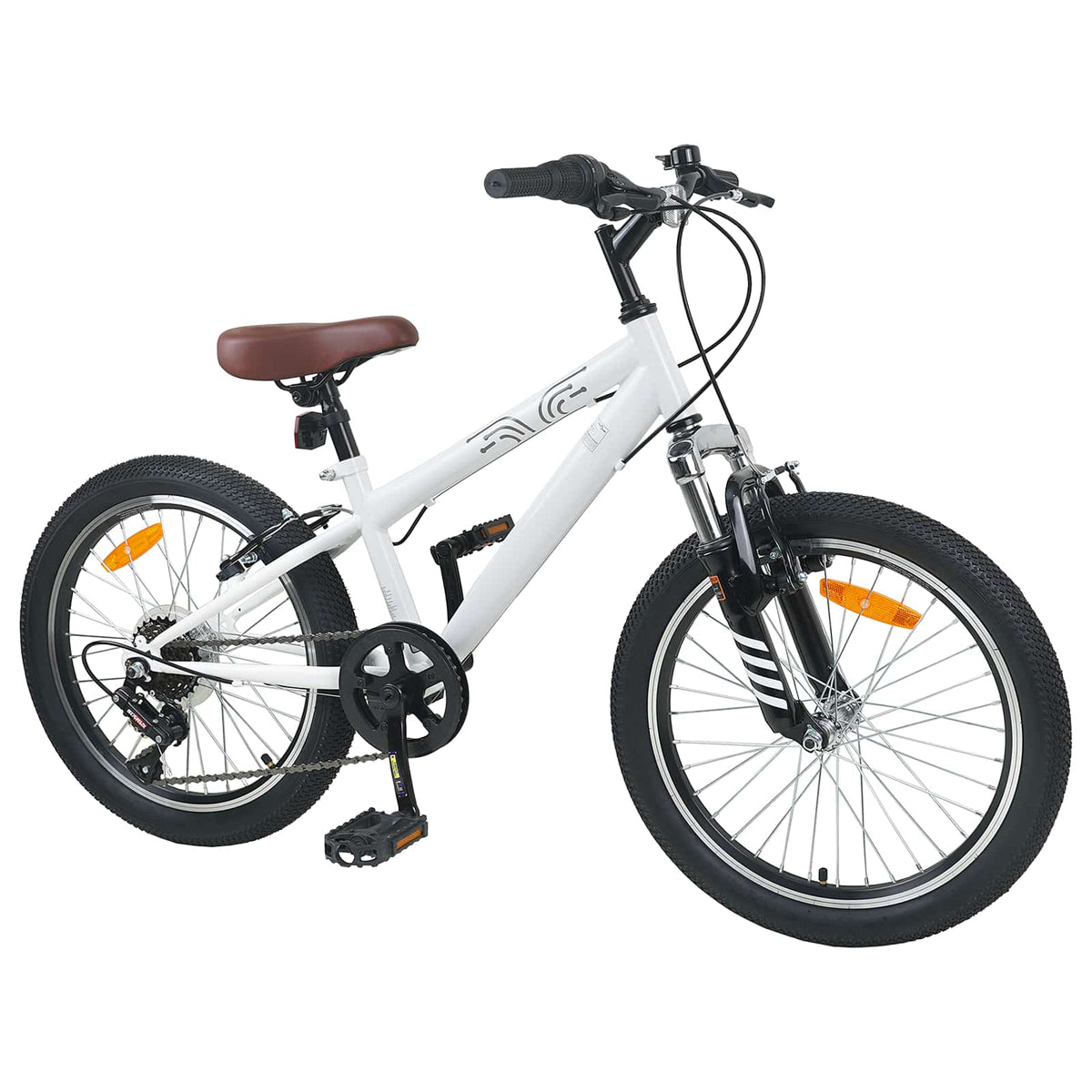 vidaXL Kids Mountain Bike 20 Inch 6-Speed voor 5-8 jaar oud Wit