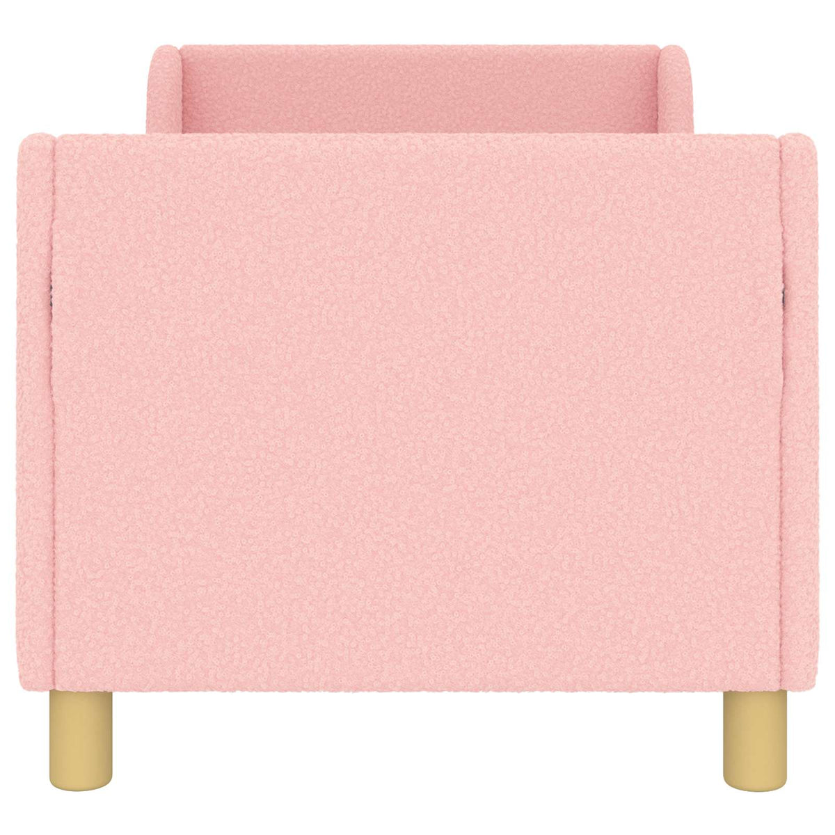 vidaXL Peuterbedframe met hoofdbord Crème 70 x 140 cm Schapenstof