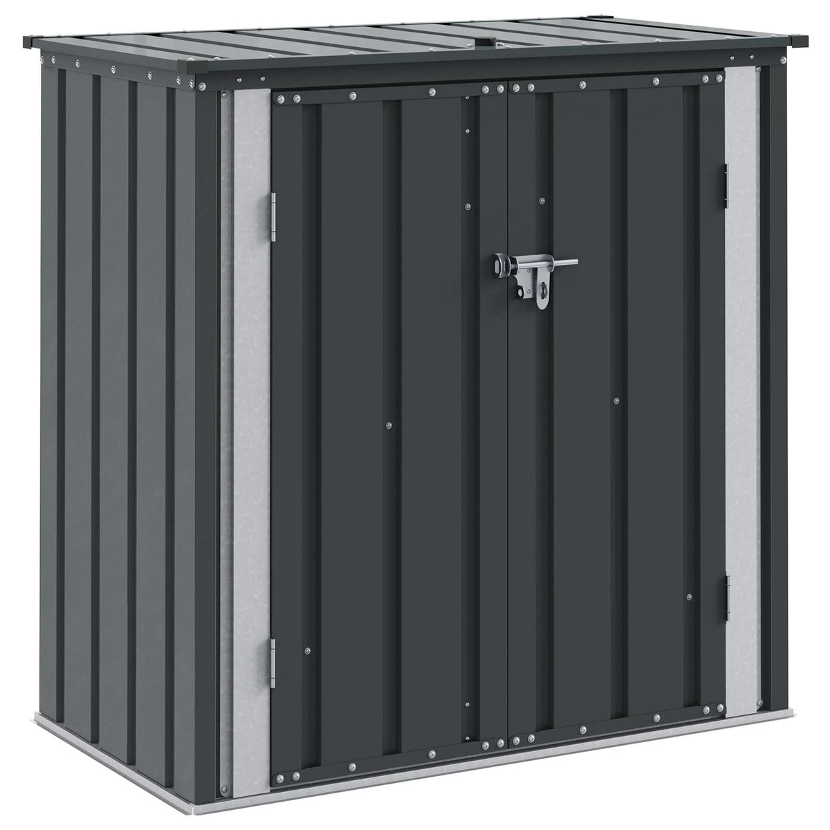 vidaXL Tuinopslagdoos Zwart 101,5 x 57 x 100,5 cm Staal