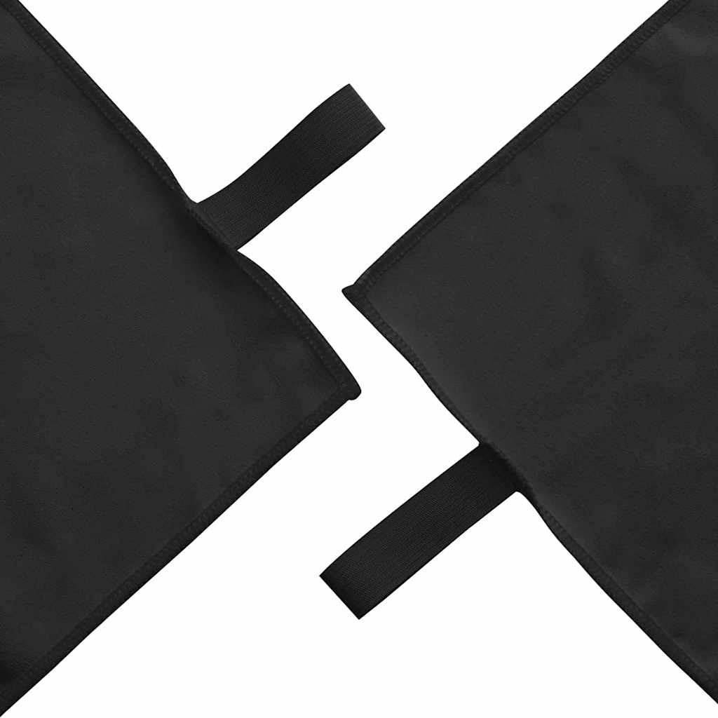vidaXL Set van Sporthanddoeken 3 pcs Zwart Polyester en Polyamide