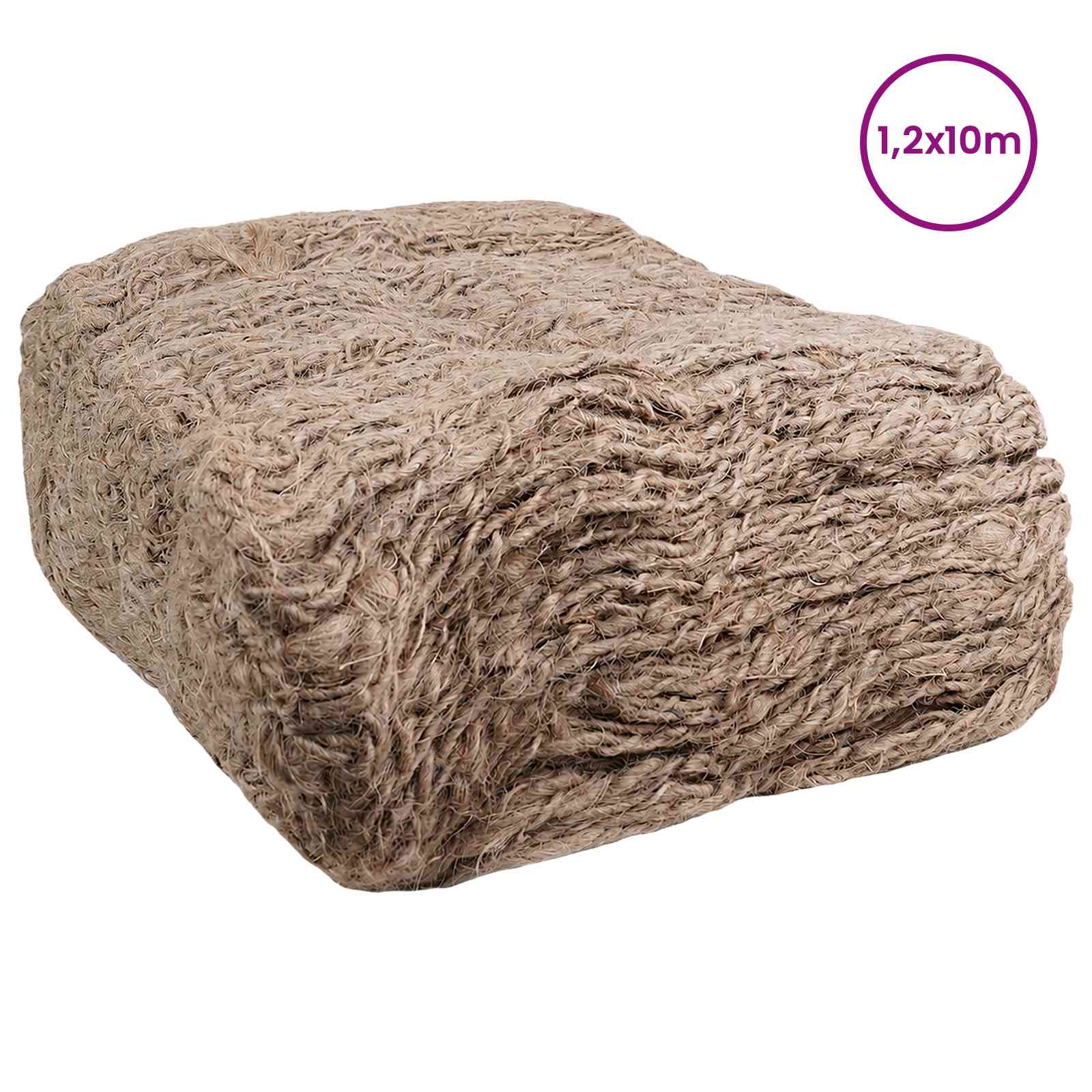 vidaXL Jute Dijkmat Naturel 1,2 x 5 m 100% Tossa Jute