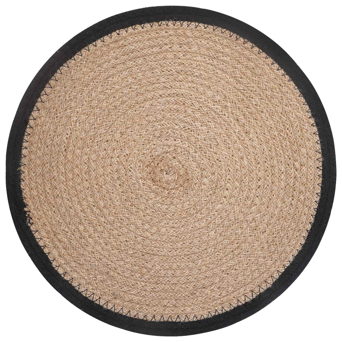 vidaXL Jute placematten 4 st Naturel en Zwart 100% Tossa Jute