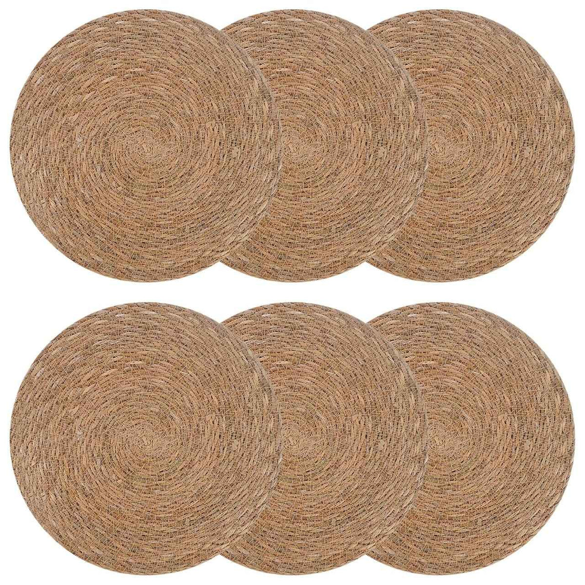 vidaXL Zeegroene placemats 4 st Naturel 100% Zeegras