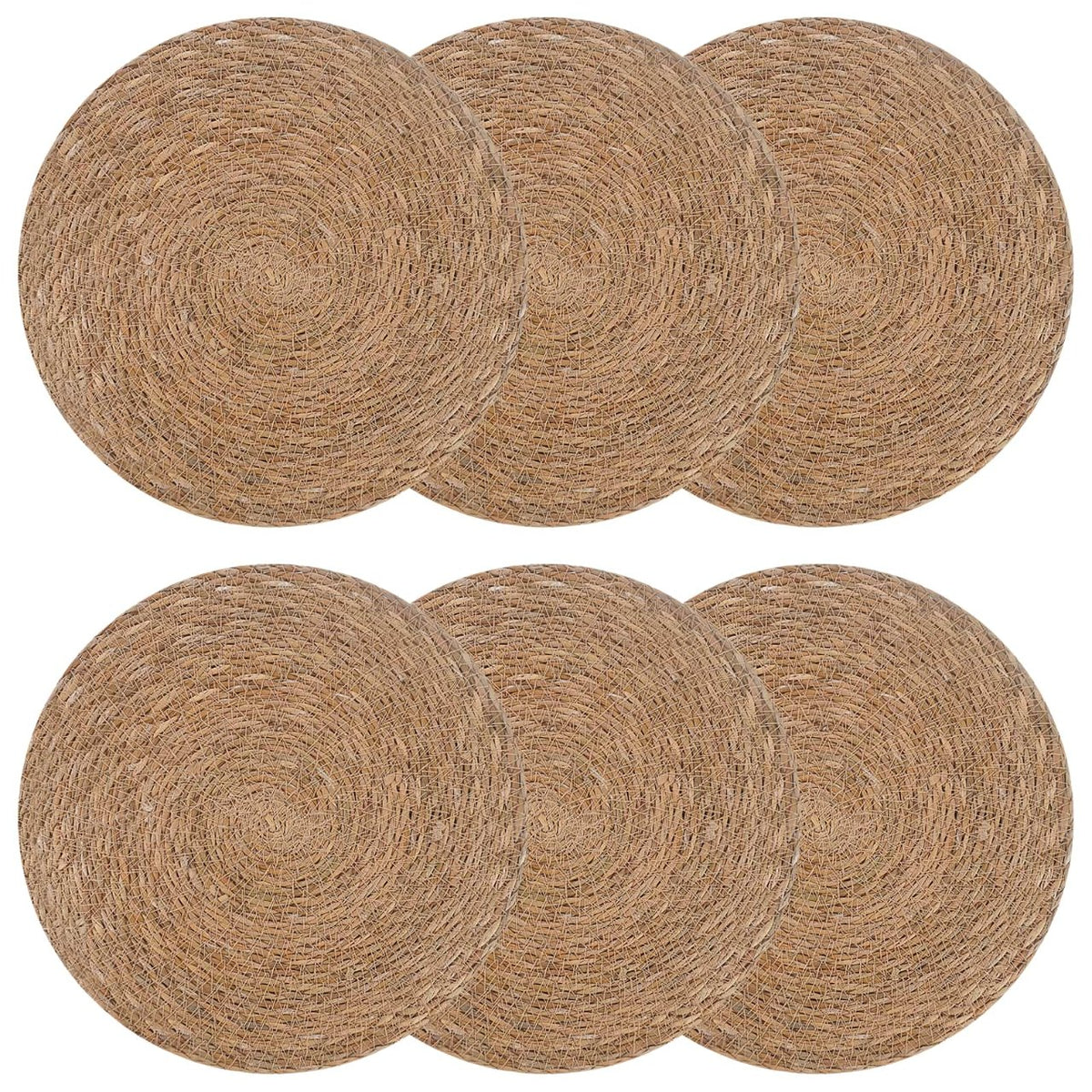 vidaXL Zeegroene placemats 4 st Naturel 100% Zeegras