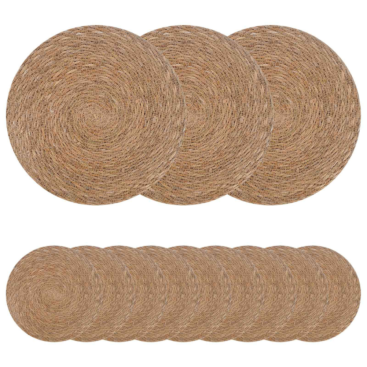 vidaXL Zeegroene placemats 4 st Naturel 100% Zeegras