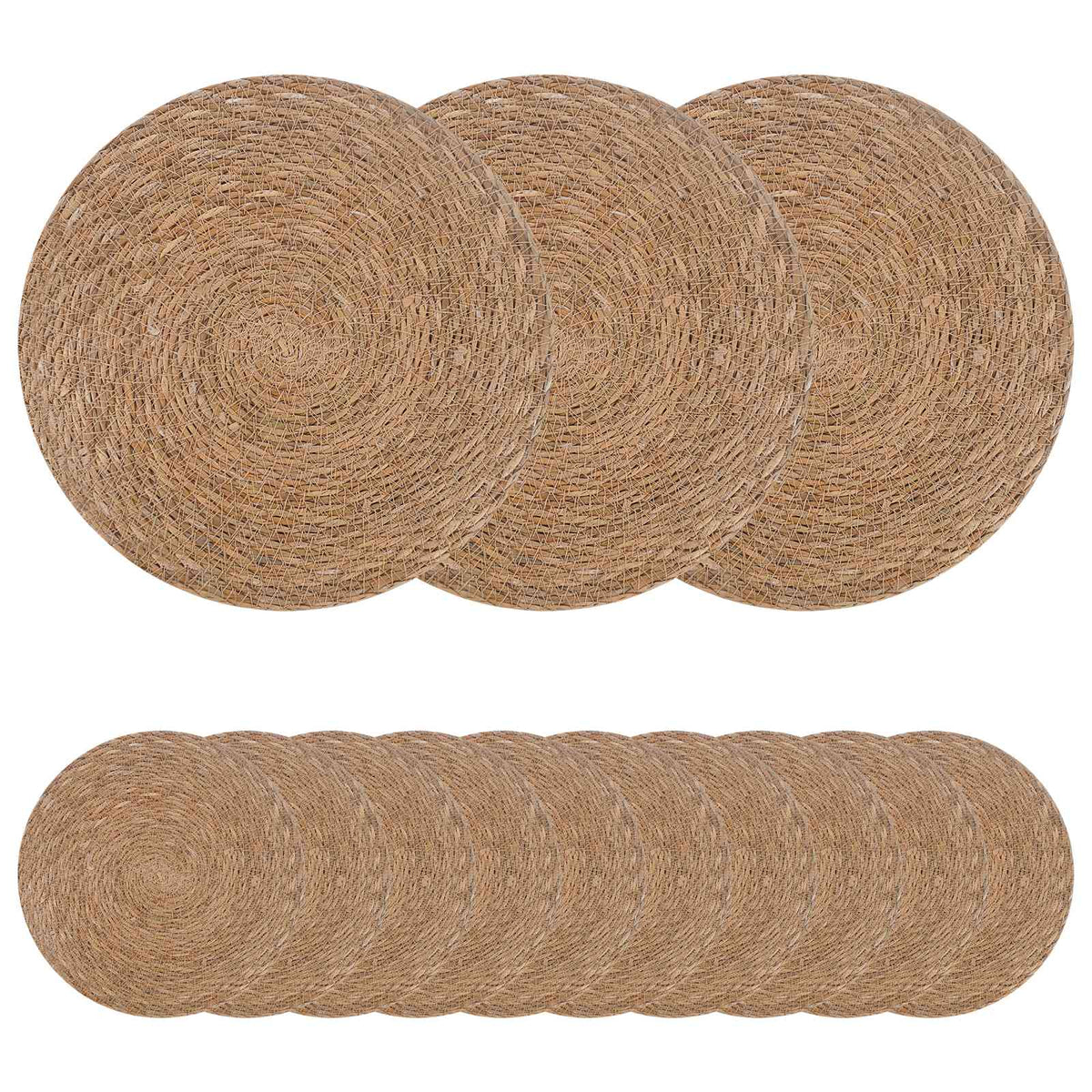 vidaXL Zeegroene placemats 4 st Naturel 100% Zeegras