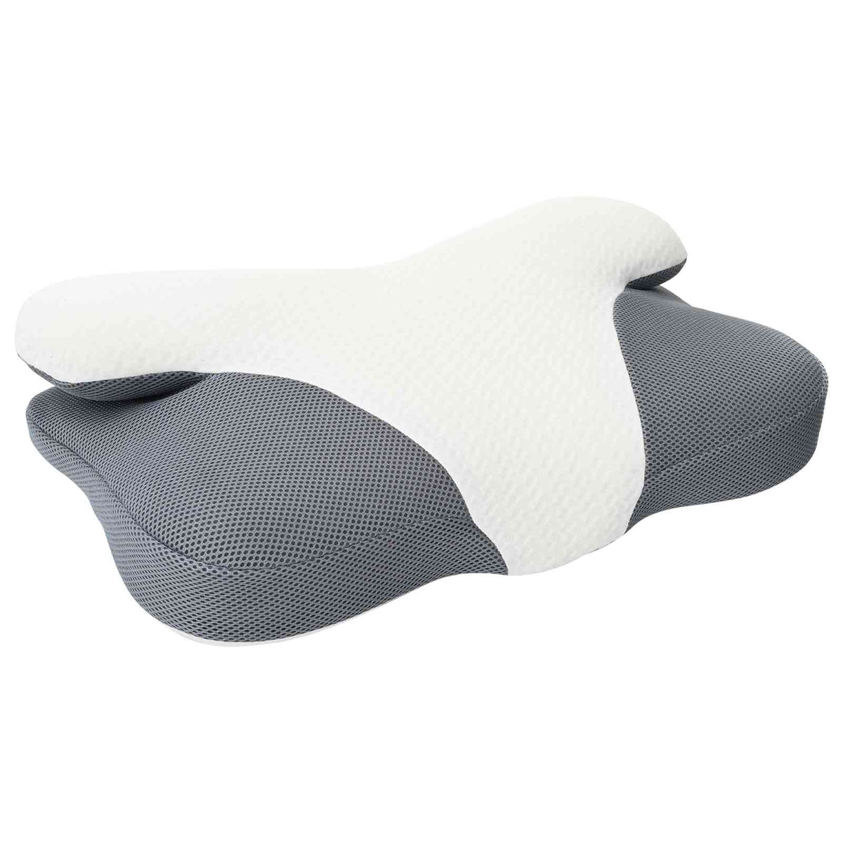 vidaXL Hoofdkussen met kussen Wit 59 x 38 x 14 cm Polyester