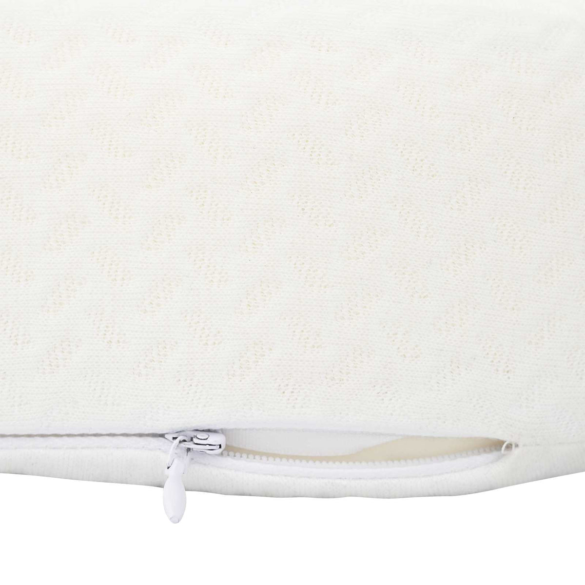 vidaXL Hoofdkussen met kussen Wit 55 x 36 x 10 cm Polyester
