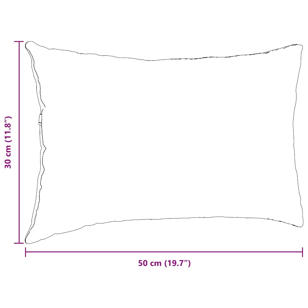 vidaXL Sofa Kussens 2 pcs Lichtgrijs 50 x 30 cm Stof
