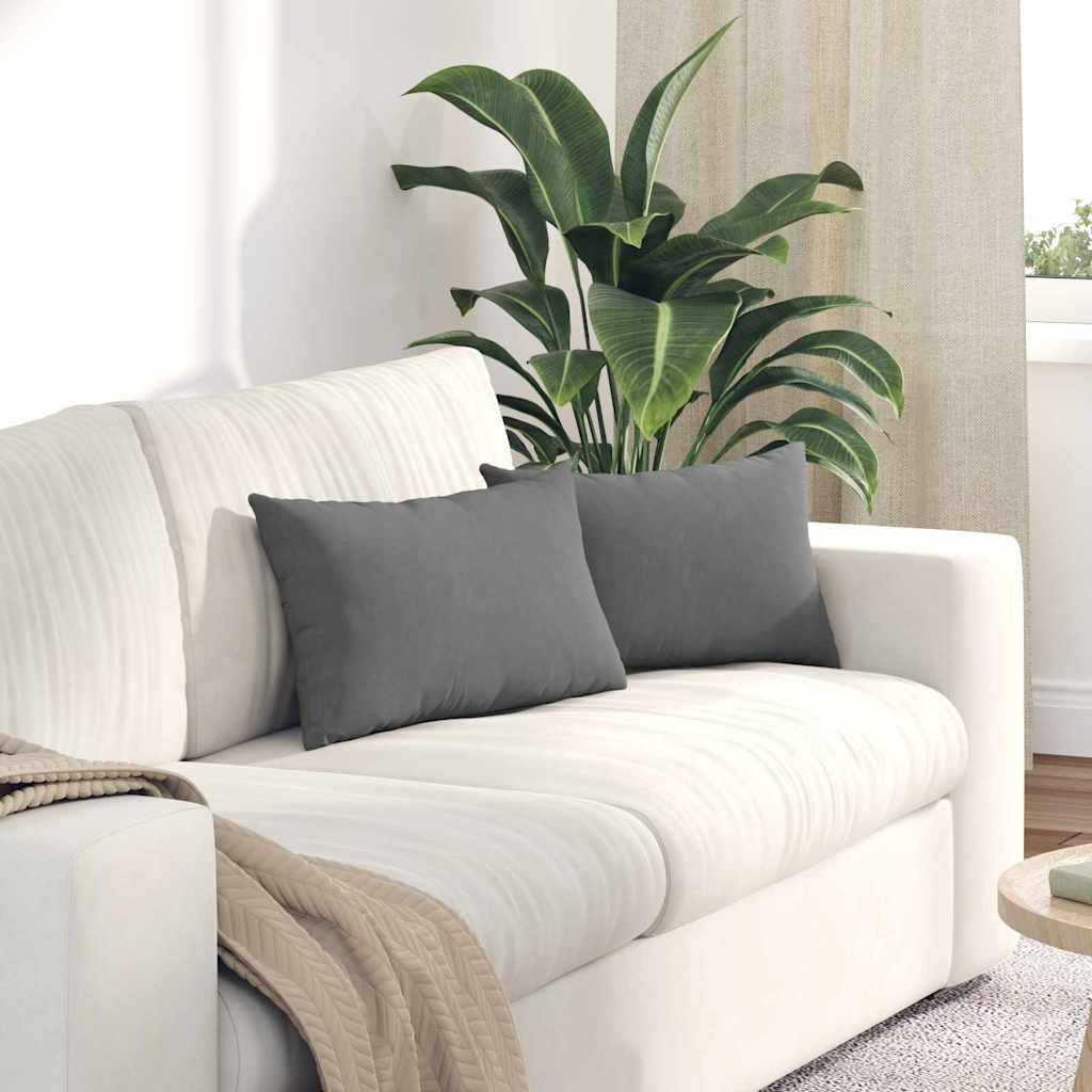 vidaXL Sofa Kussens 2 pcs Taupe 50 x 30 cm Stof