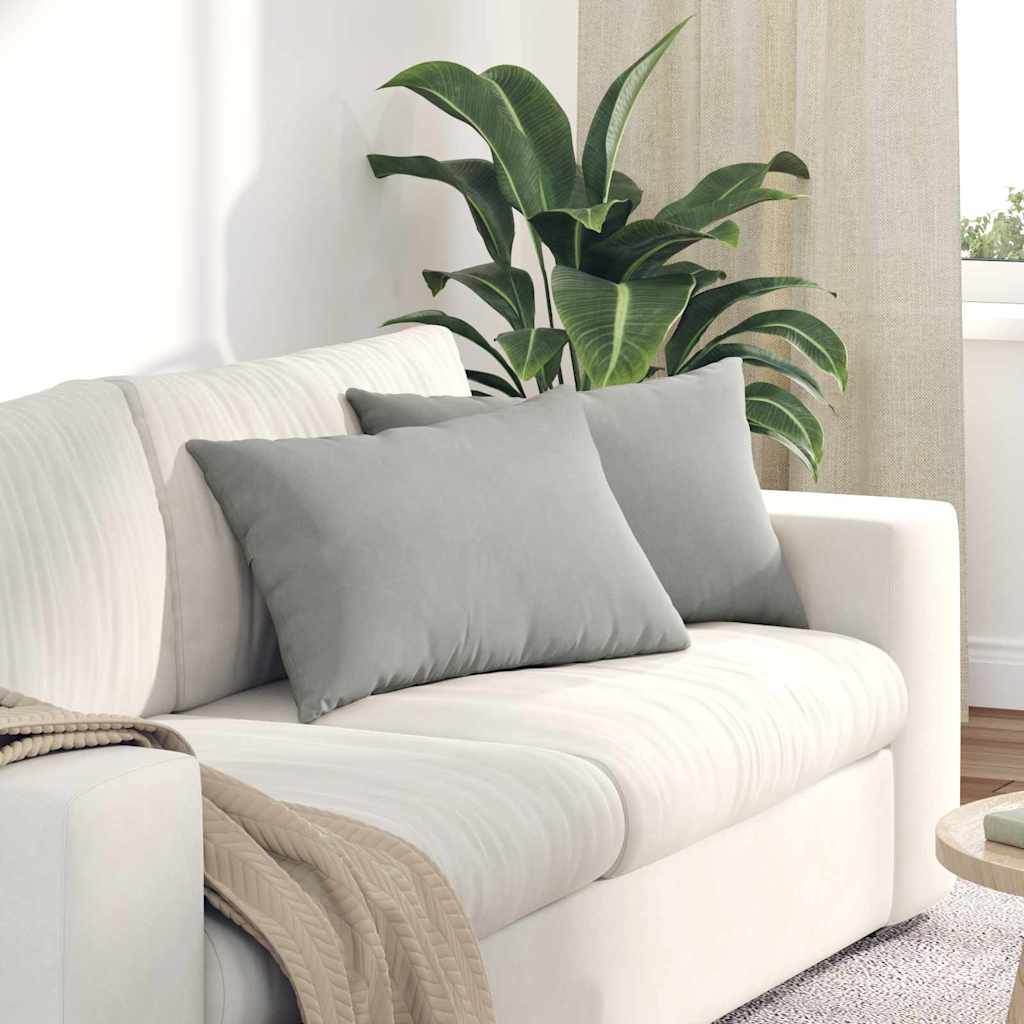 vidaXL Sofa Kussens 2 pcs Taupe 50 x 30 cm Stof
