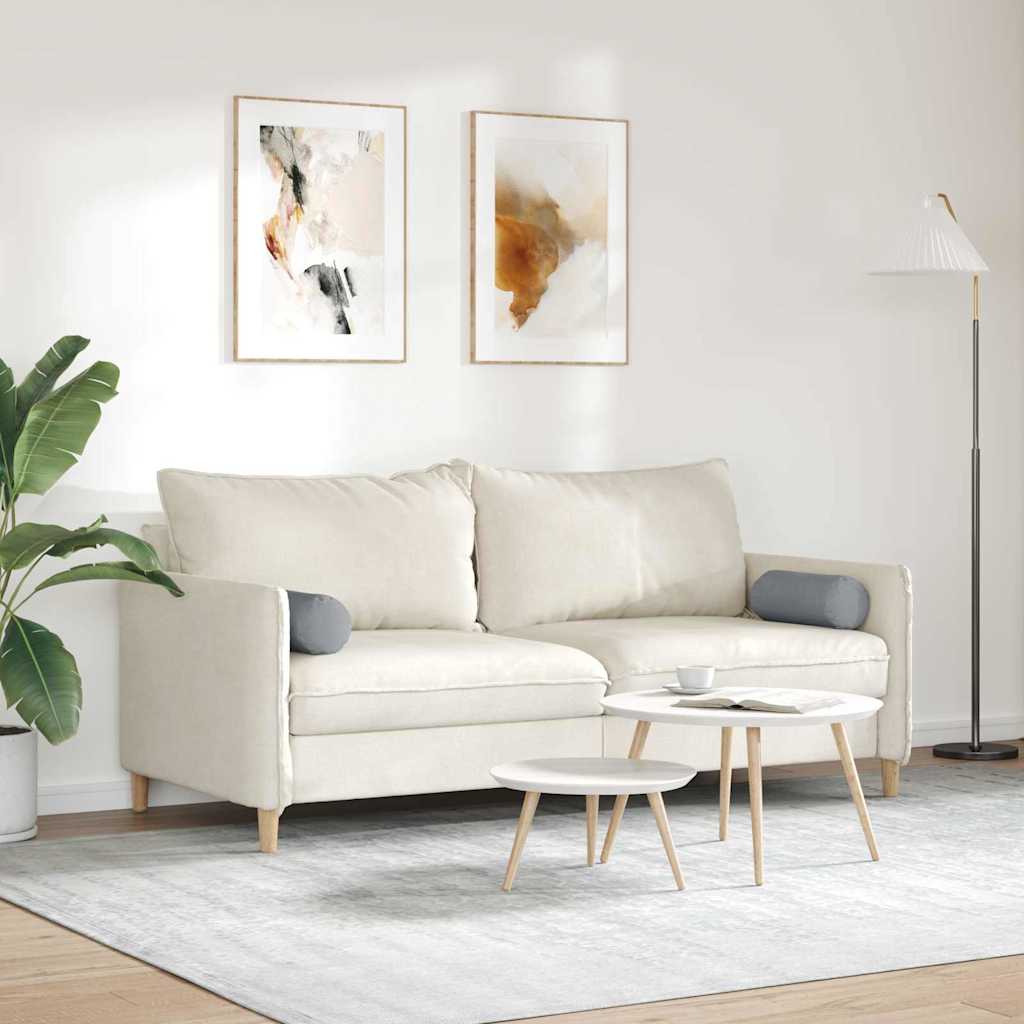 vidaXL Bolster Kussens 2 pcs Lichtgrijs Ø 15 x 40 cm Stof
