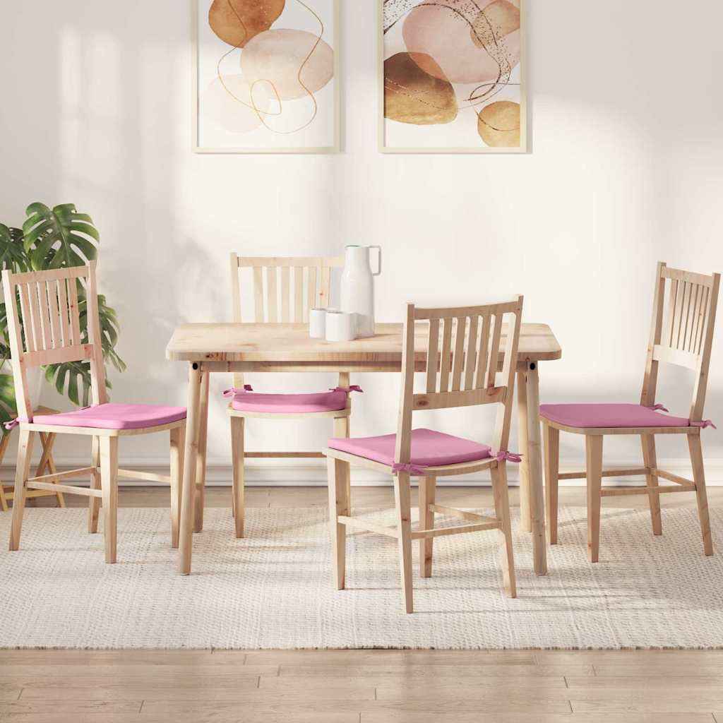 vidaXL Zitkussens 4 pcs Roze 40 x 40 x 3 cm Stof
