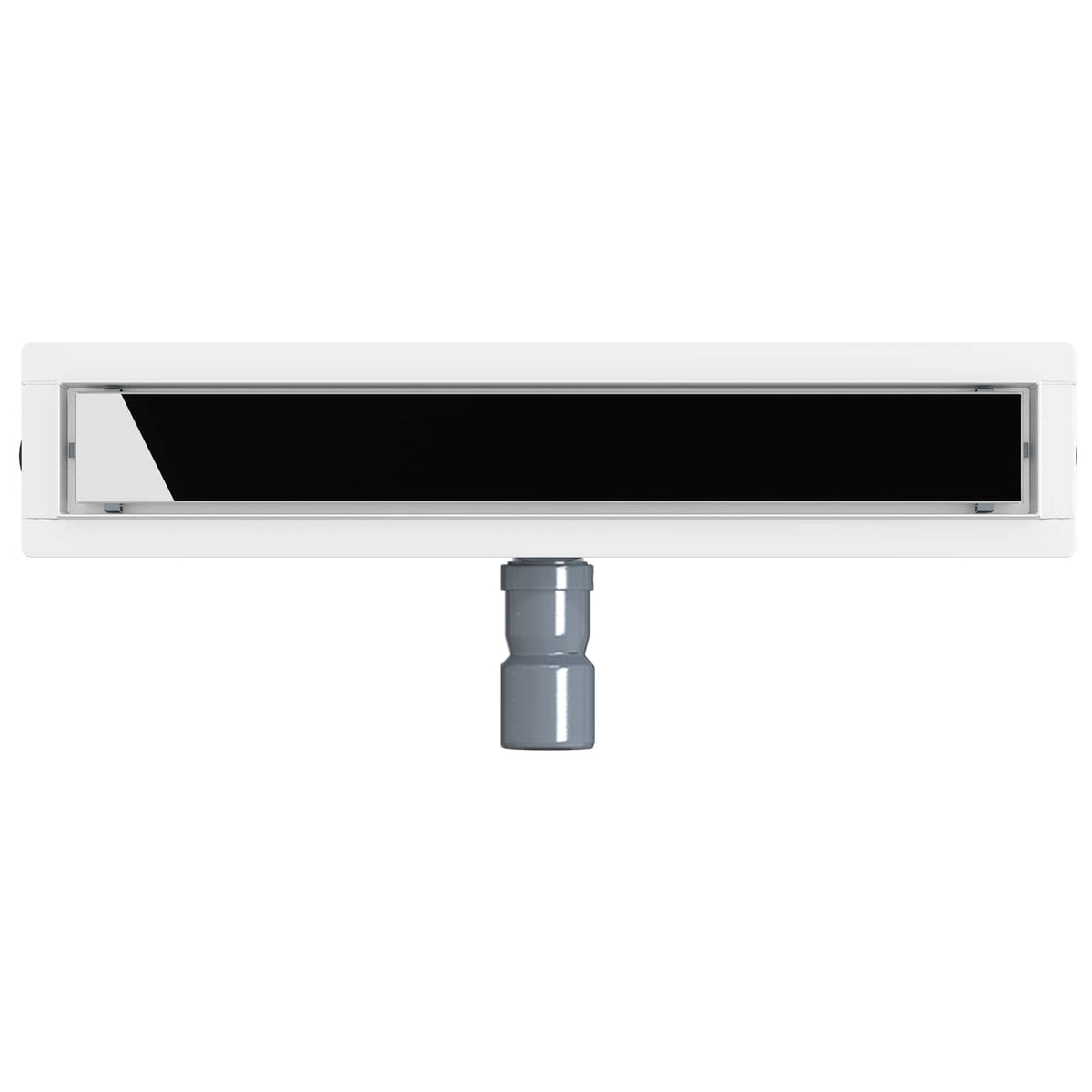 vidaXL Doucheafvoer Glasdeksel met 360° Sifon Zwart 50 cm