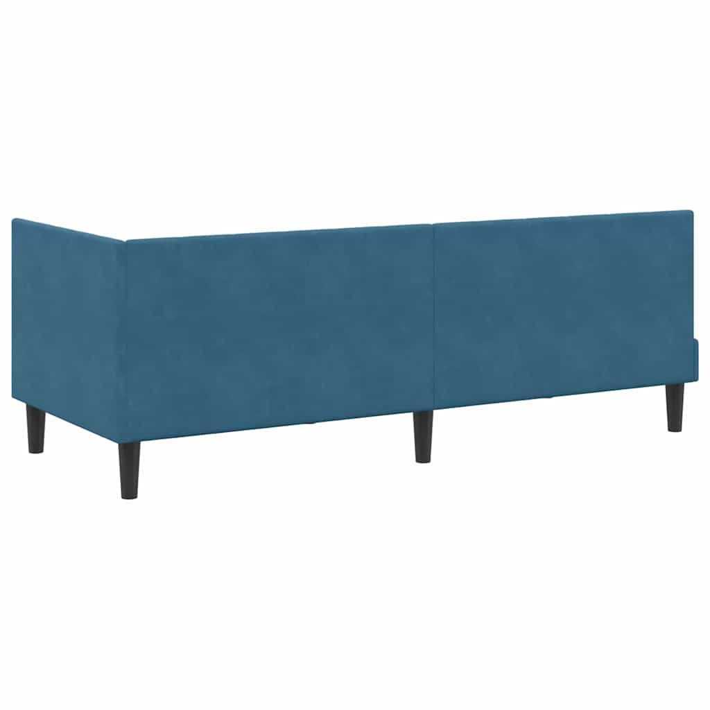 vidaXL Hoekbedframe met hoofdeinde Blauw 80 x 200 cm Fluweel