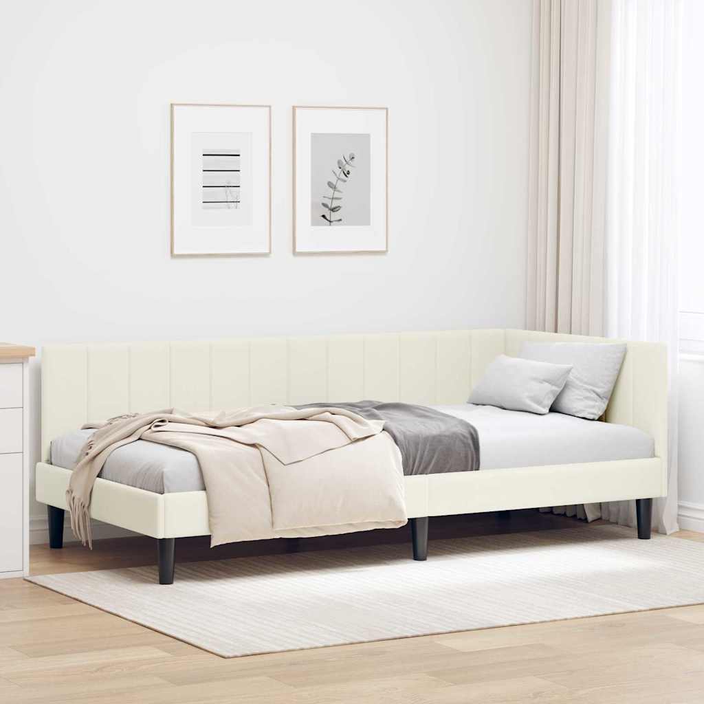 vidaXL Hoekbedframe met hoofdeinde Blauw 80 x 200 cm Fluweel