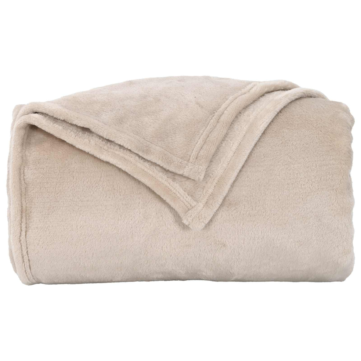 vidaXL Gooi Deken Beige 130 x 150 cm Fleece