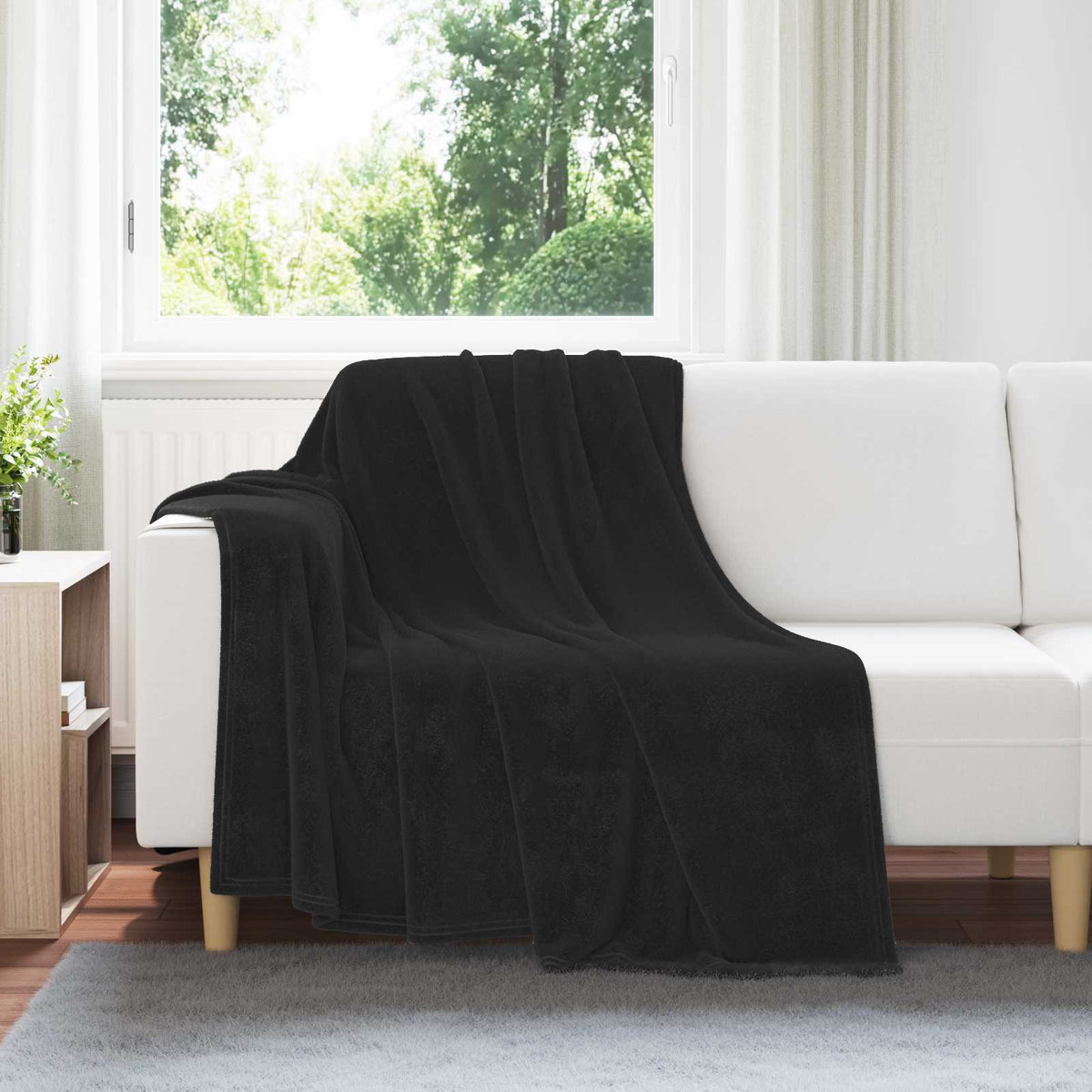 vidaXL Gooi Deken Beige 130 x 150 cm Fleece