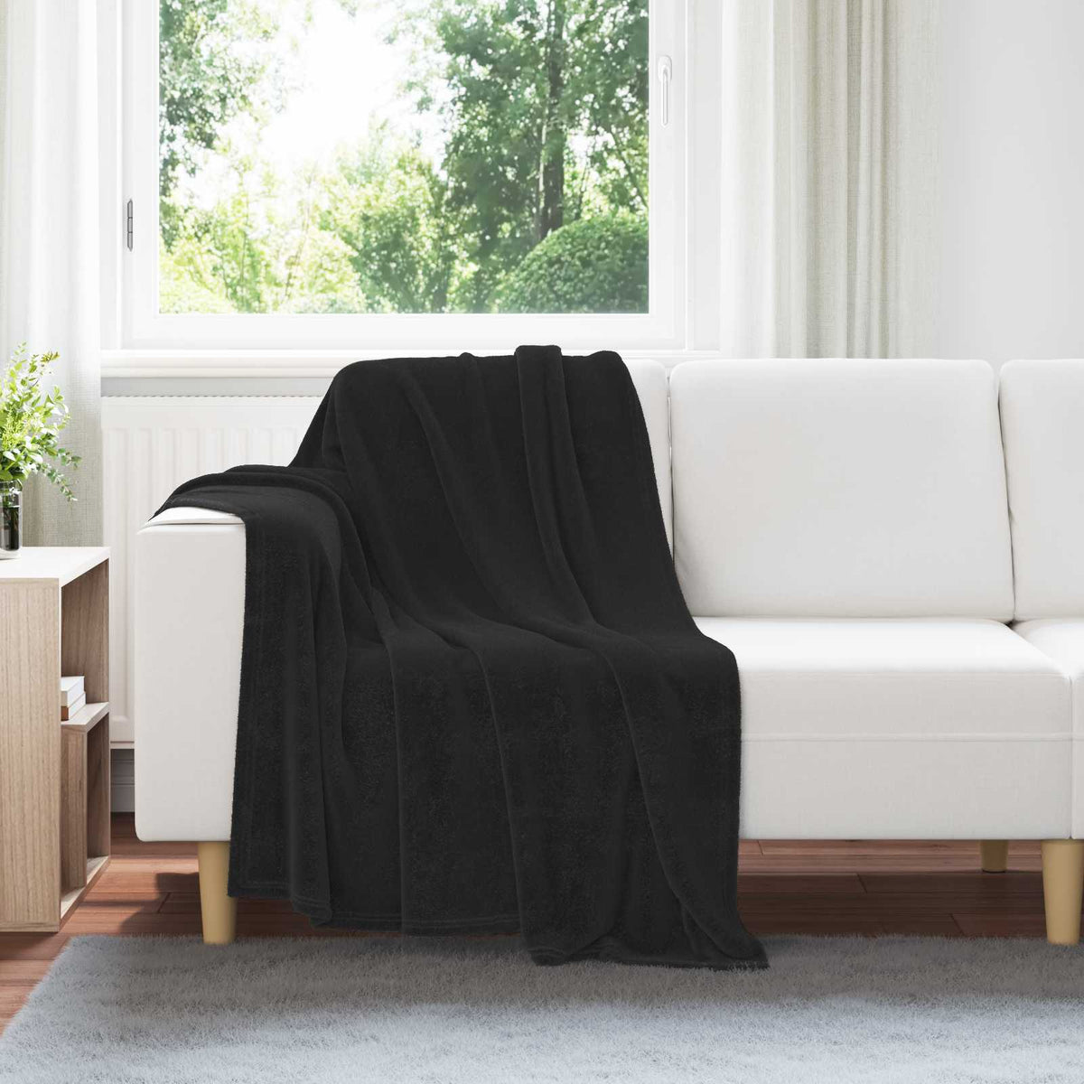 vidaXL Gooi Deken Beige 130 x 150 cm Fleece