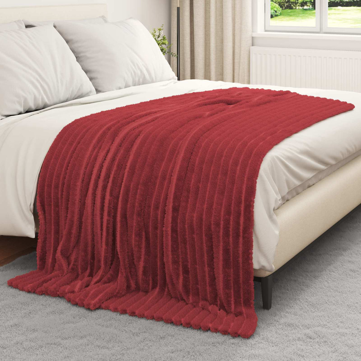 vidaXL Gooi Deken Beige 150 x 130 cm Fleece