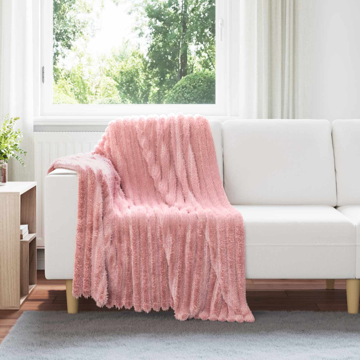 vidaXL Gooi Deken Beige 150 x 130 cm Fleece