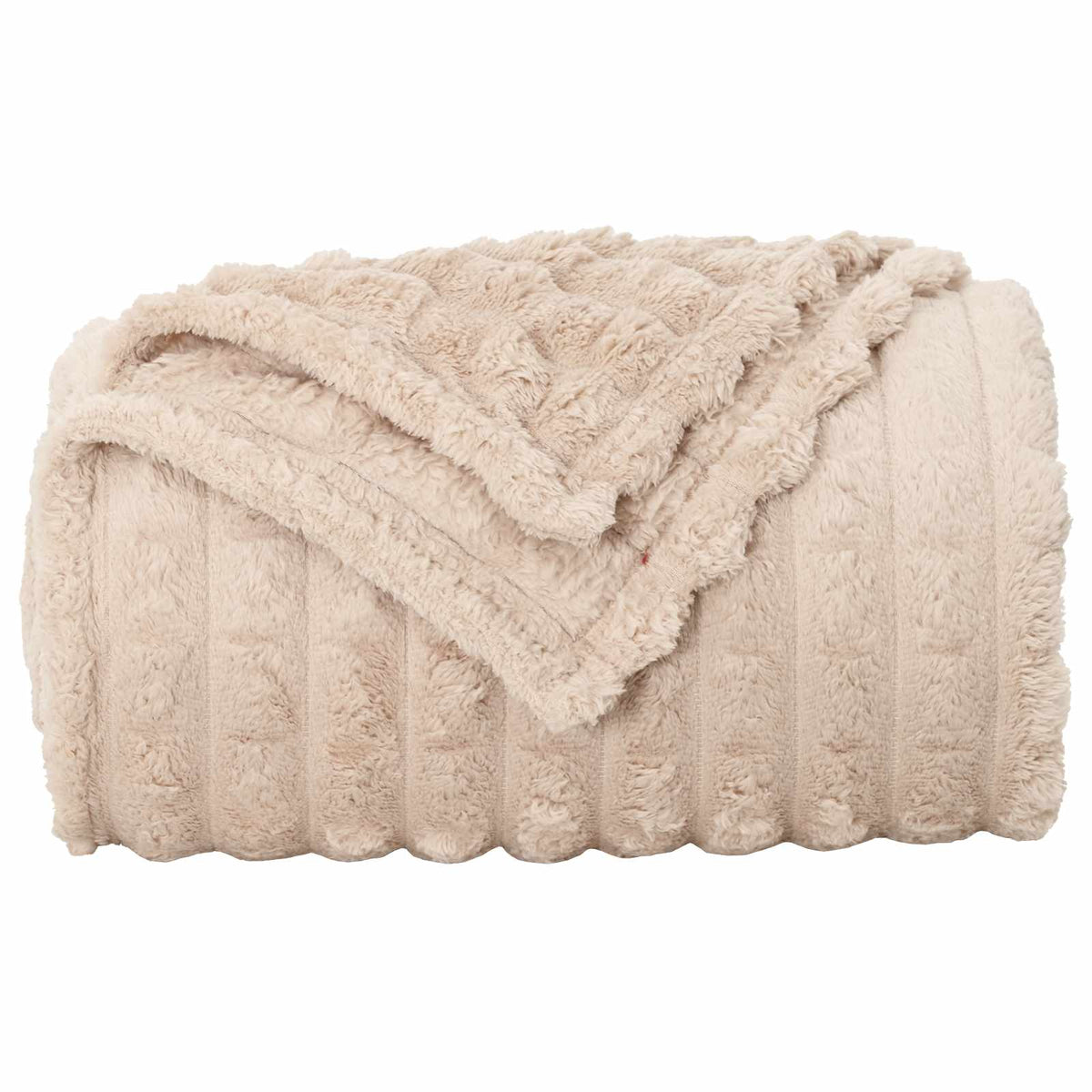 vidaXL Gooi Deken Beige 150 x 130 cm Fleece