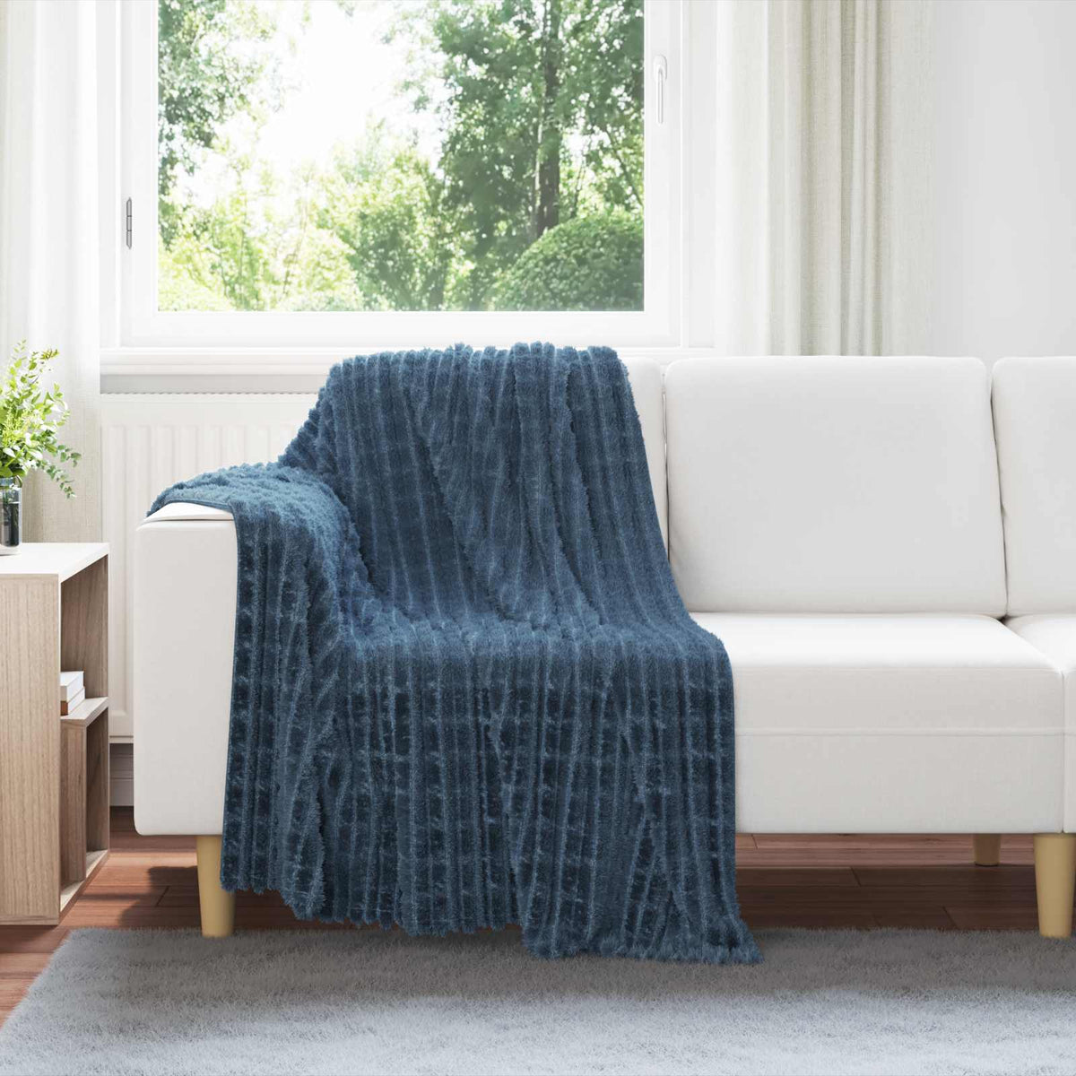 vidaXL Gooi Deken Beige 150 x 130 cm Fleece
