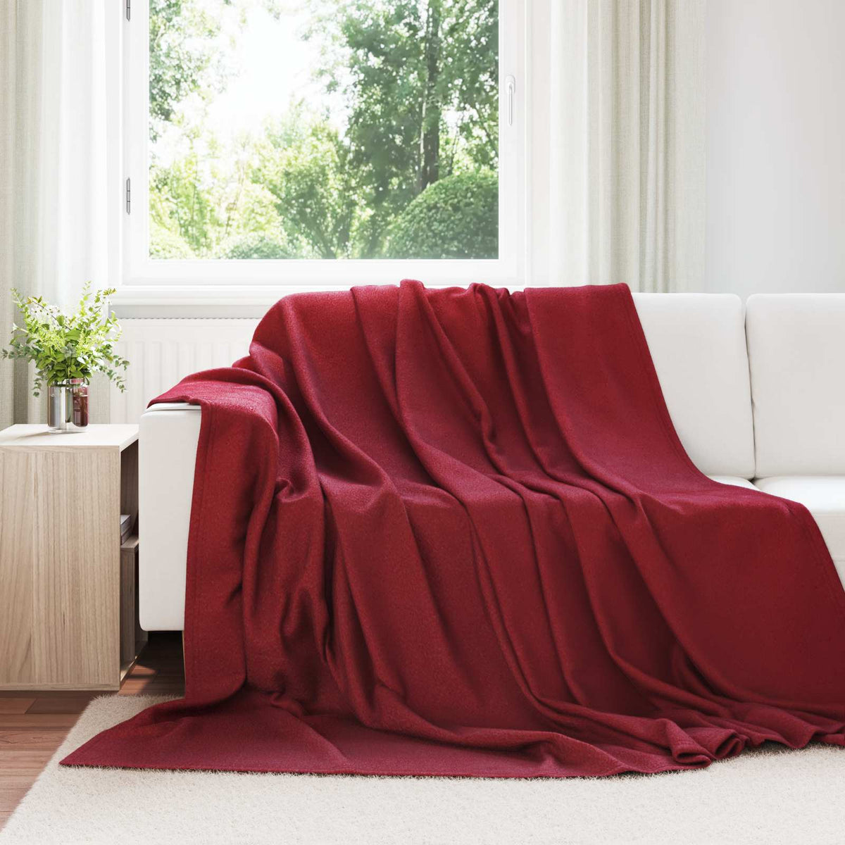vidaXL Gooi Deken Beige 170 x 130 cm Fleece