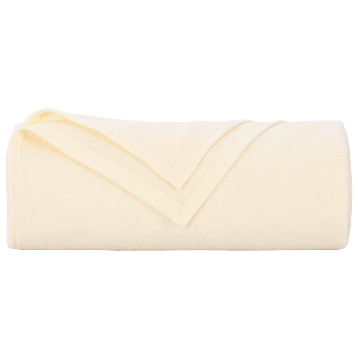 vidaXL Gooi Deken Crème 210 x 140 cm Fleece
