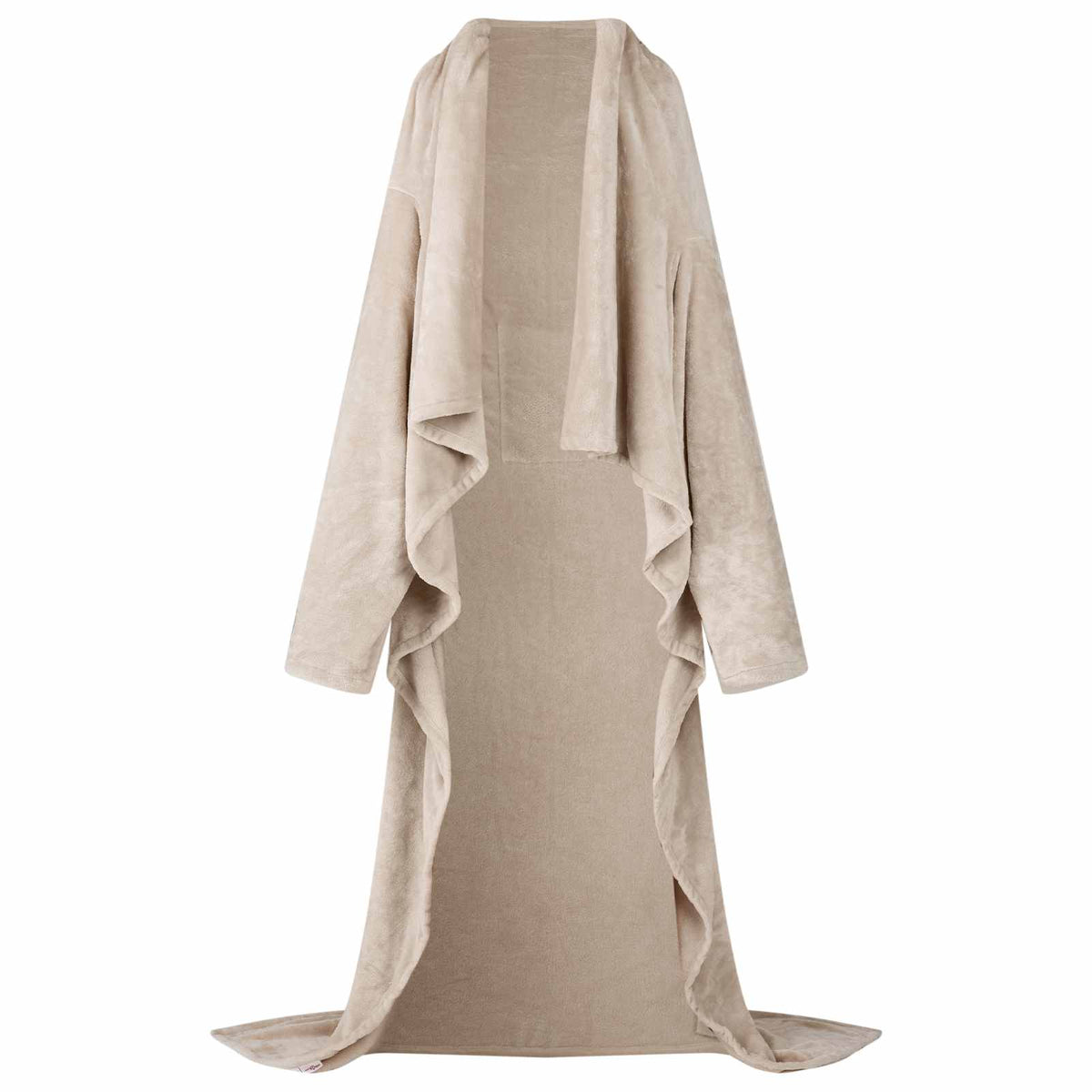 vidaXL Deken hoodie Beige Flanel