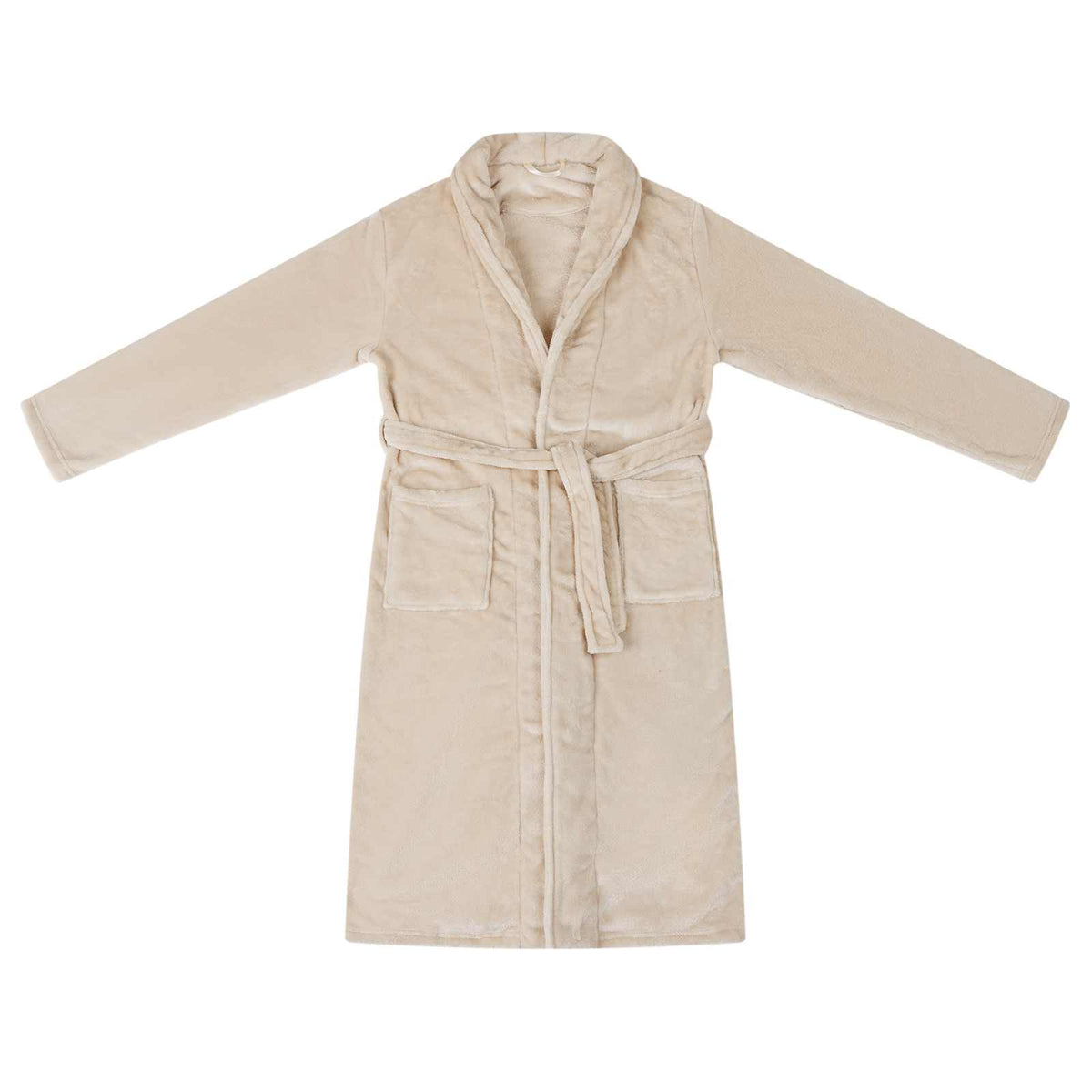vidaXL Badjas zonder Kap Beige s Flanel