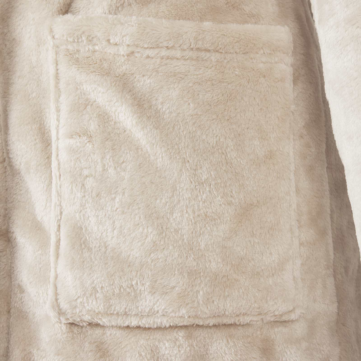 vidaXL Badjas zonder Kap Beige s Flanel