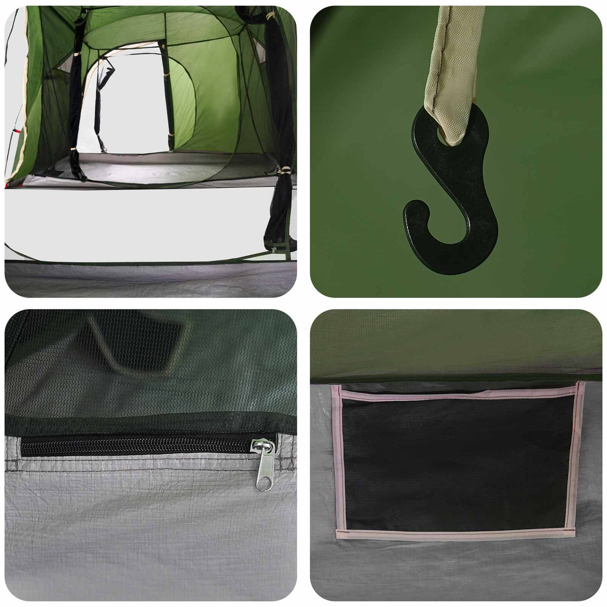 vidaXL Tunneltent Groen 520 x 260 x 175 cm